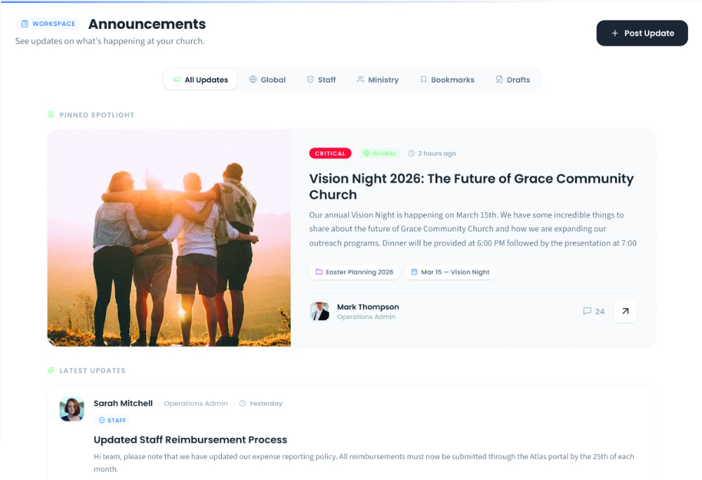 Announcements